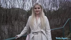 Play Public Agent Gets Naughty with Californian Blonde in Stockings: Sucking, Fucking, and Squirting