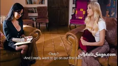 Play Lesbian Therapists Lily Lane and Aiden Ashley Fix Intimacy Issues with Scissoring and Pussy Eating