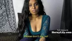 Mujer india cansada del mundo de la casa ruega por una tríada en hindi con subtítulos en inglés