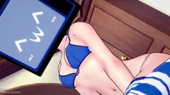 Odtwórz Kobieta w bikini Hentai TV z wytryskiem i masturbacją